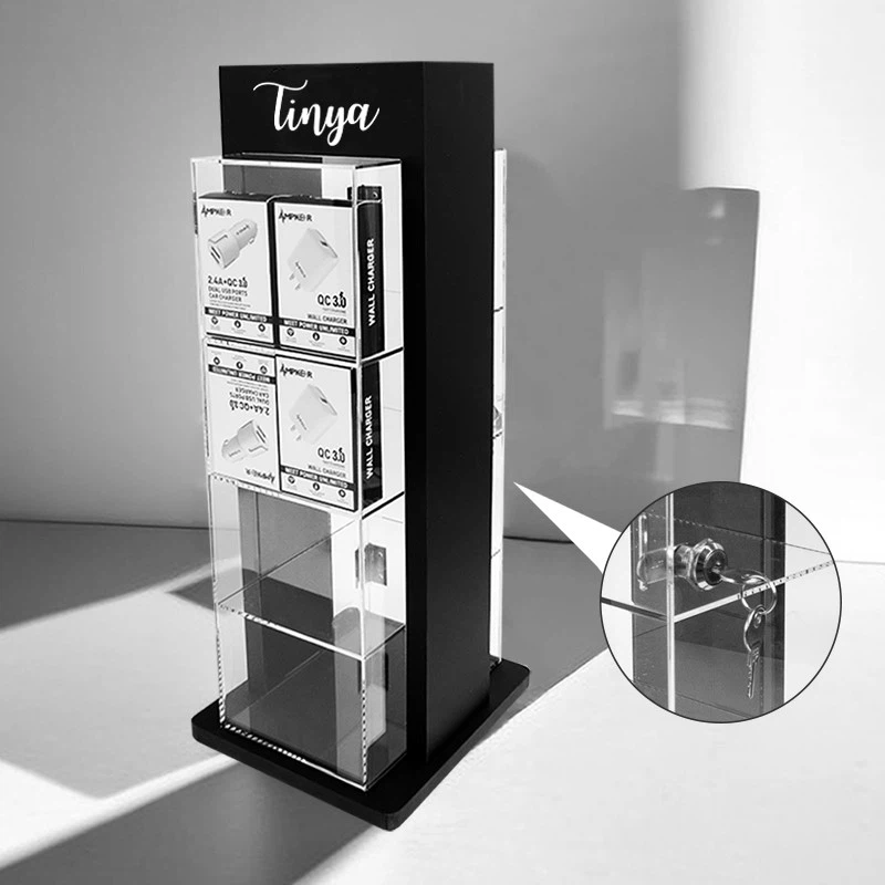 display with locking door display with locking door
