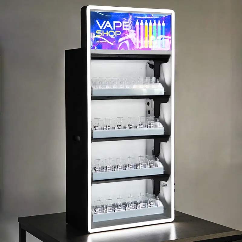 4 Layer Multicolor Cigaretteelectronic Smoke Display Stands Sliding Track Cigarettetobacco Display Cases for Smoke Shops 4 Layer Multicolor Cigaretteelectronic Smoke Display Stands Sliding Track Cigarettetobacco Display Cases for Smoke Shops